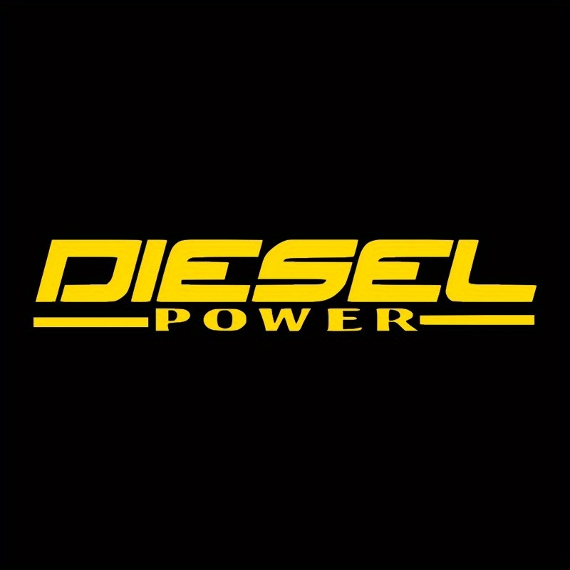 Yellow Laptop Accessories - 2D platte diesel power sticker zwart