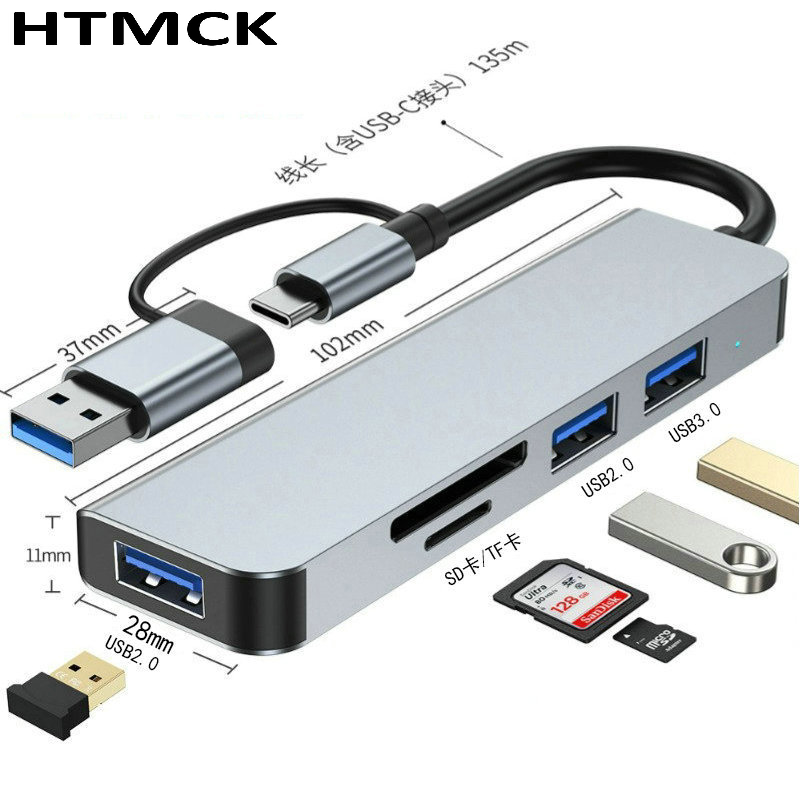 Usb C Docking Hub - 8-in-2 USB C Hub Multi-Port Docking
