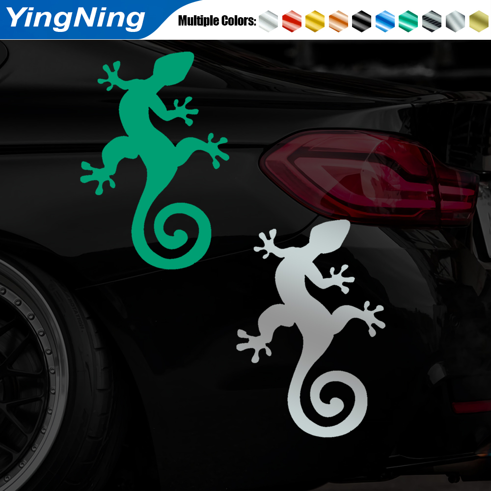 Yellow Laptop Accessories - Premium Vinyl Gecko Auto Sticker Waterdicht