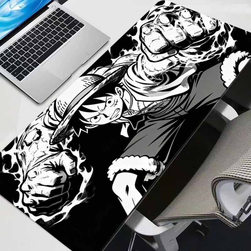 Laptop Accessories Gaming - Zwart-wit muismat uit één stuk Luffy