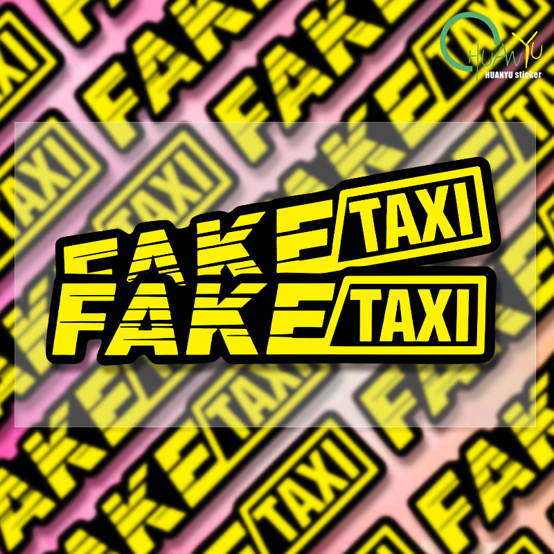 Yellow Laptop Accessories - Geel nep taxi logo pvc waterdicht