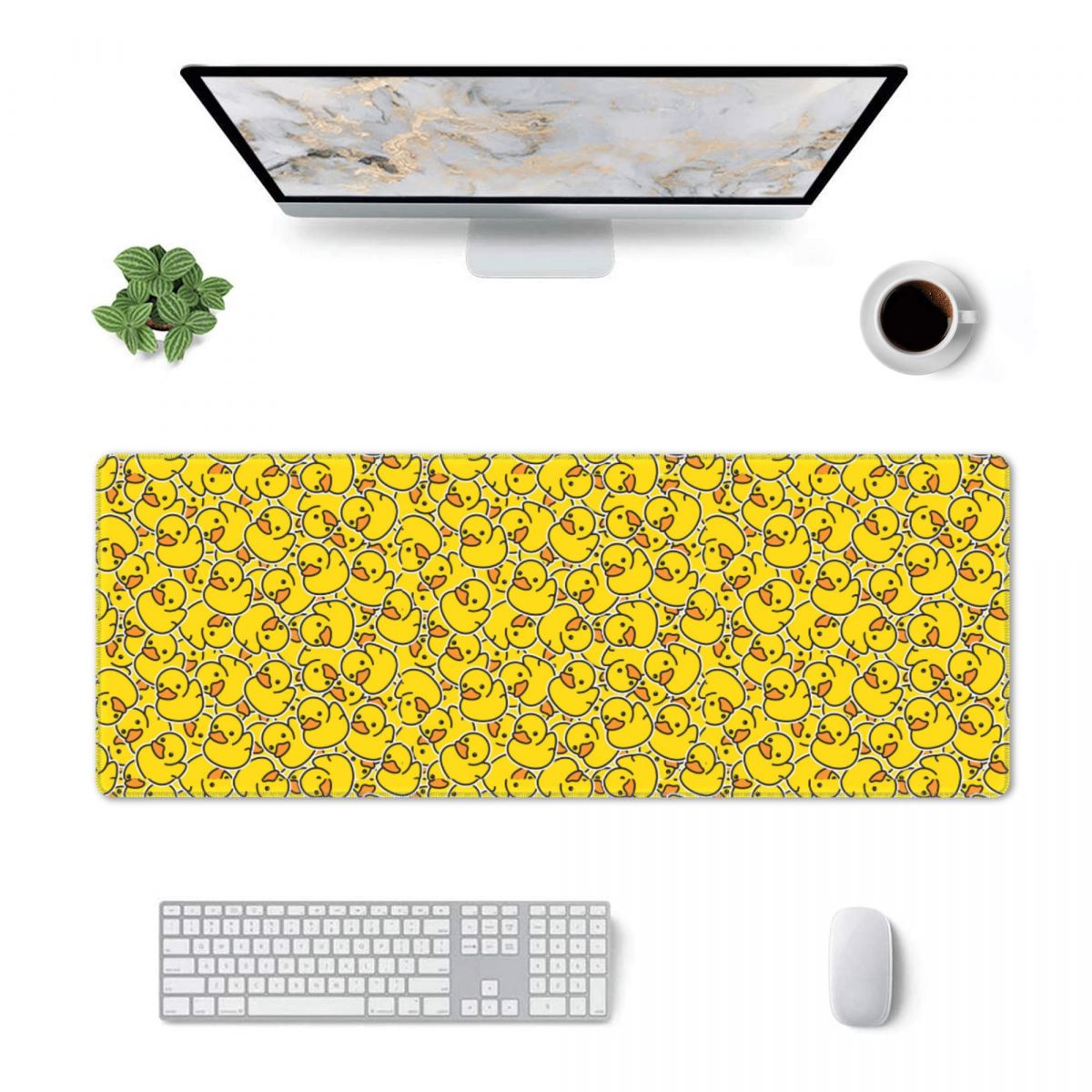 Yellow Laptop Accessories - Grote muismat geel klassiek rubberen eendje