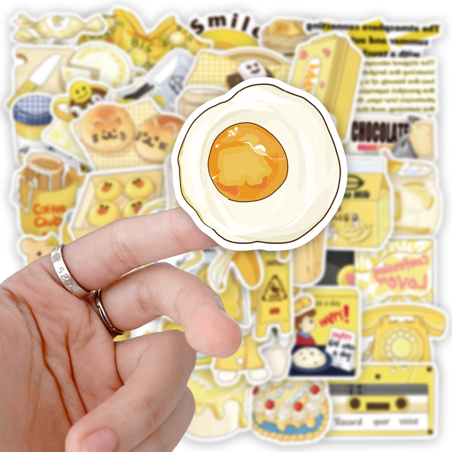 50 STKS Geel Zout Serie Leuke  - Yellow Laptop Accessories recensie en prijs
