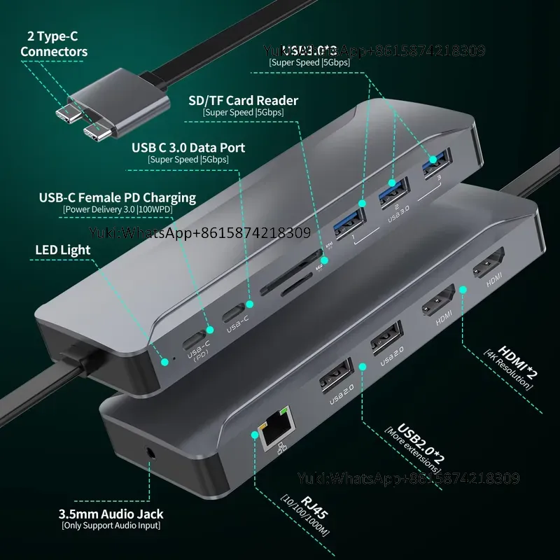 Hot verkopende Dual Display Sc - Usb C Docking Hub recensie en prijs
