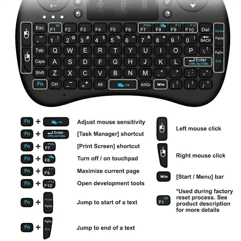 Mini draadloos toetsenbord 2,4 - Laptop Accessories Gaming recensie en prijs